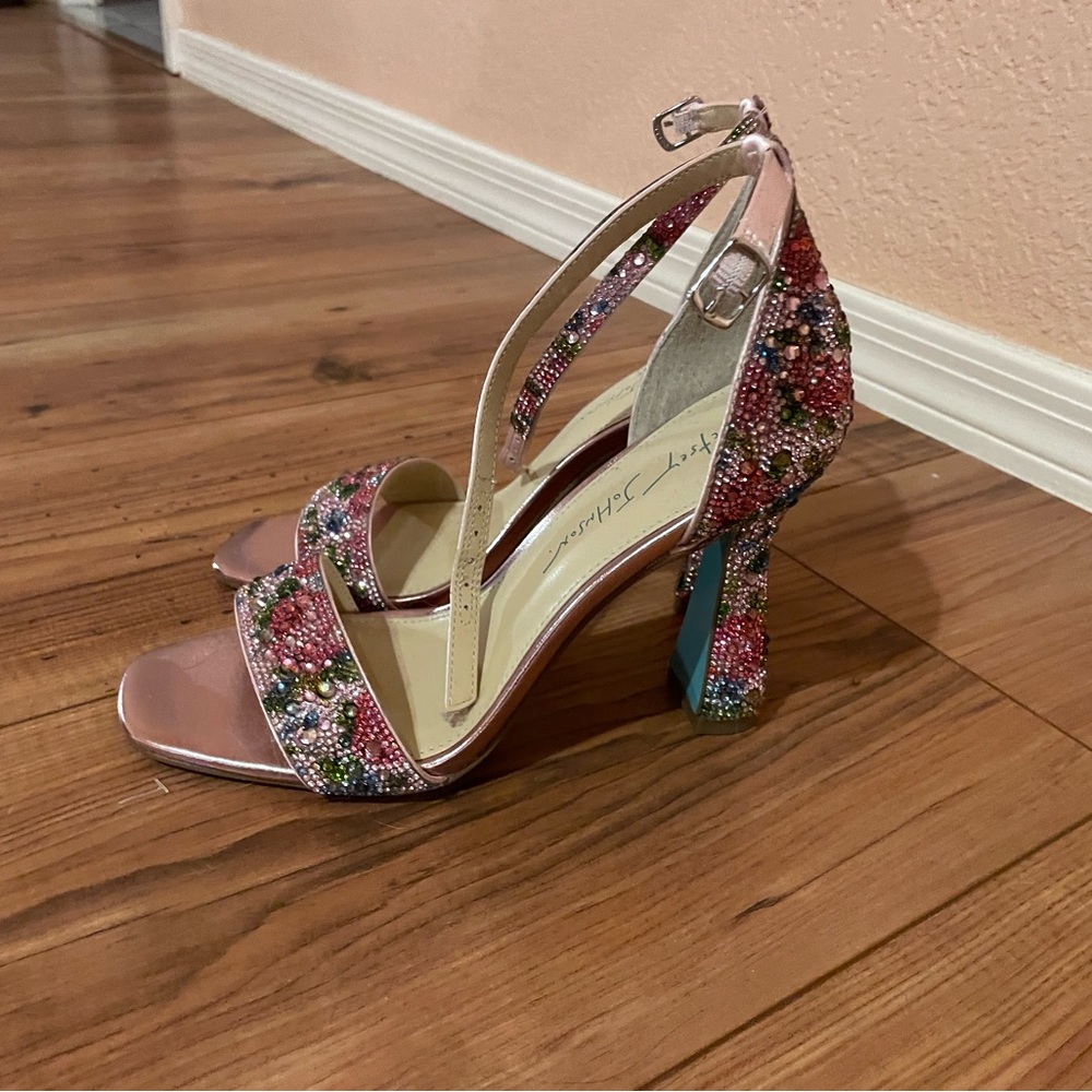 Betsey Johnson Dani Satin Embellished Heels